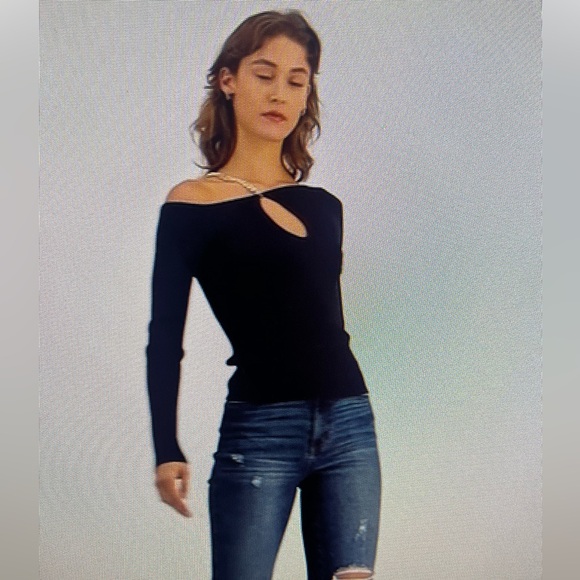 AND NOW THIS chain sweater with cutout detail - Picture 3 of 3